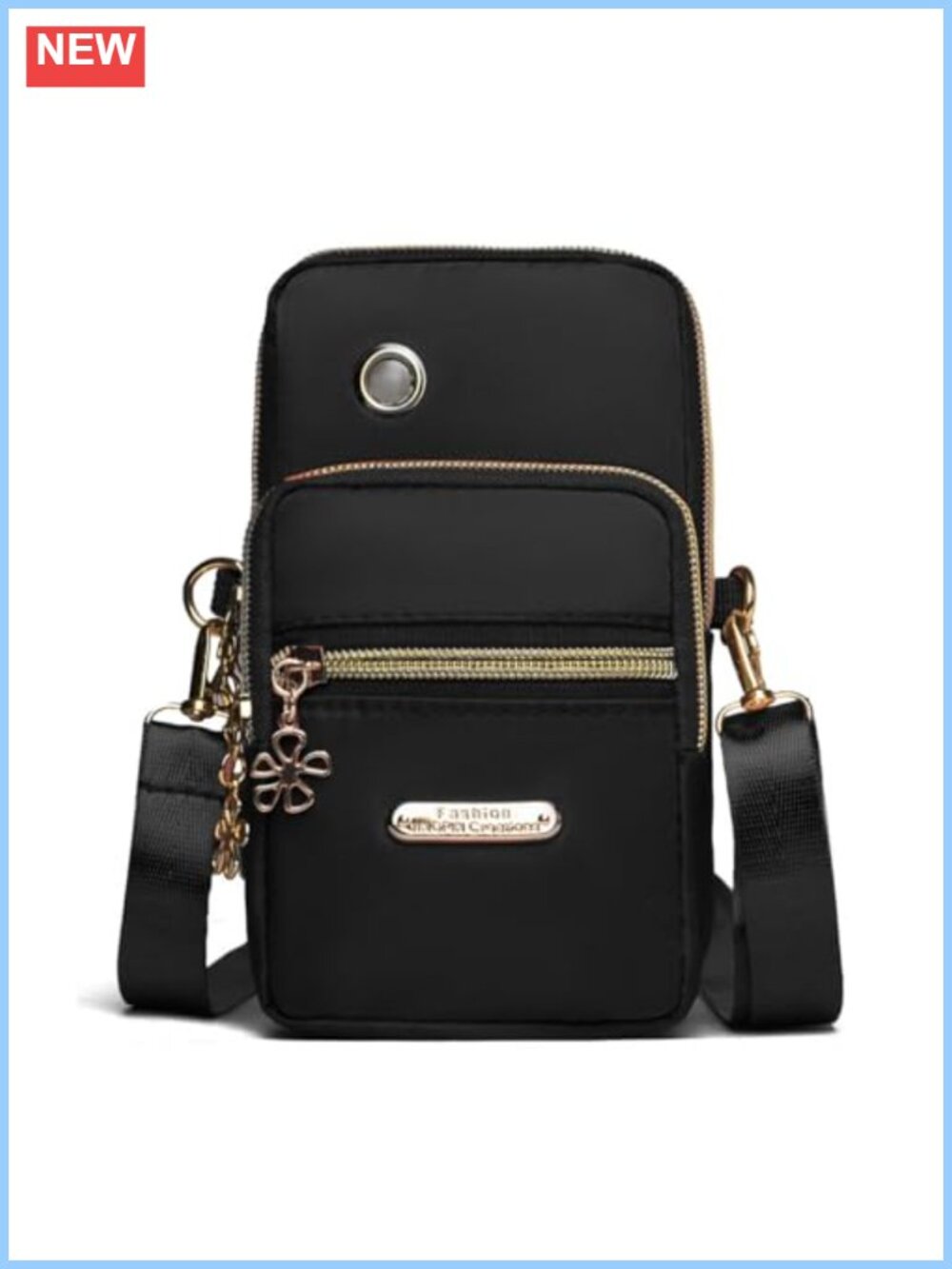 Small Crossbody Bag for Women Lightweight Nylon Phone Purse with Strap Wallet